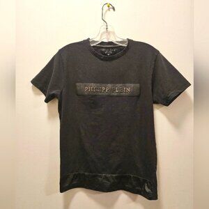 Philipp Plein Black Hard Monogram Graphic T-shirt | Size Medium